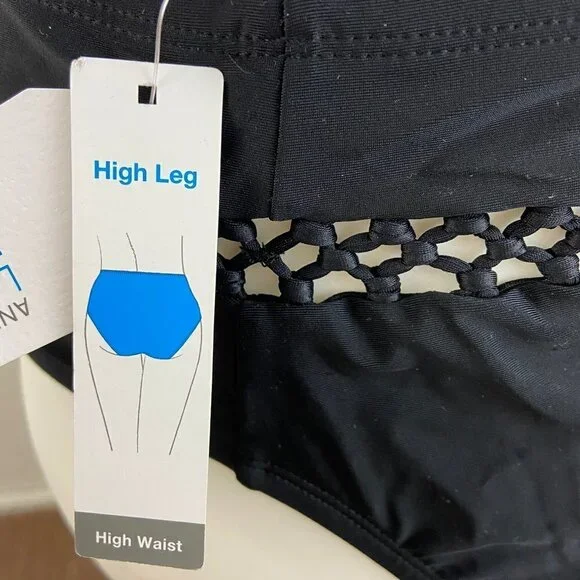 Time and Tru High Waist Leg Black Swimsuit… - Picture 4 of 5